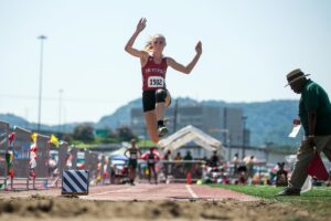 University's Sierra Lanham going through the motions in long jump headed into state track meet